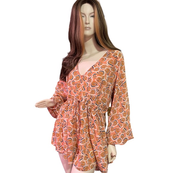 MELISSA McCARTHY 7SEVEN DRAWSTRING TUNIC STYLE TOP PLUS SIZE 1X - Picture 2 of 8